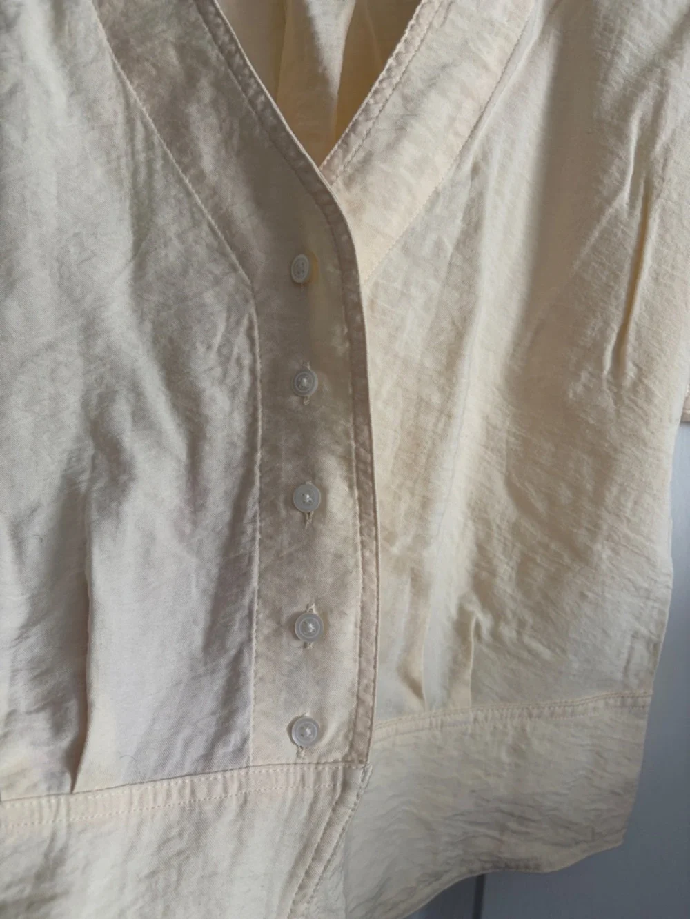 Madewell Pleated Boho Short Sleeve Blouse Top - Picture 4 of 7